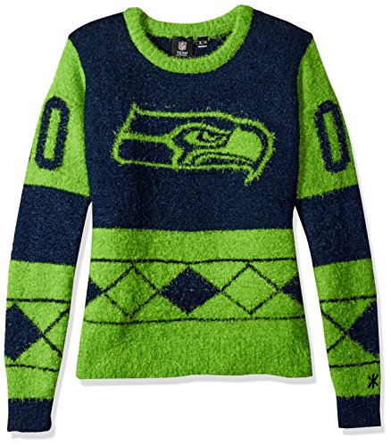 FOCO NFL Women's Denver Broncos Eyelash Ugly Sweater