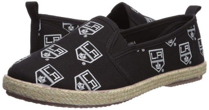 FOCO NHL Women's Los Angeles Kings Espadrille Canvas Slip On Shoe