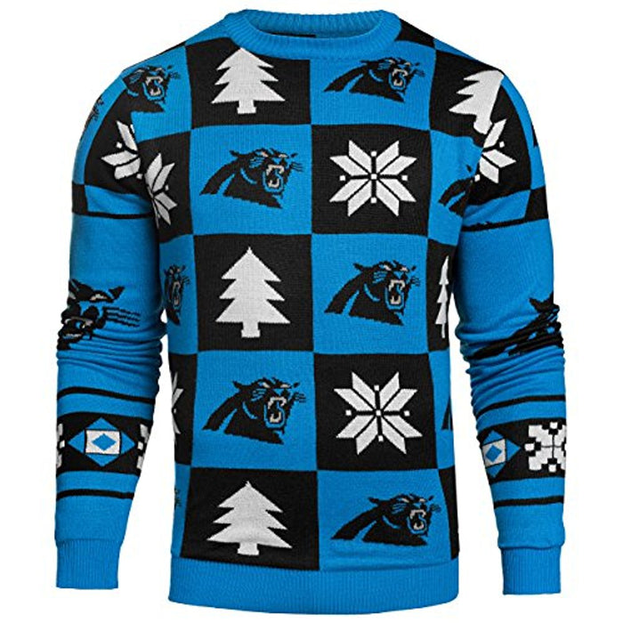 Forever Collectibles NFL Men's Carolina Panthers 2016 Patches Ugly Sweater