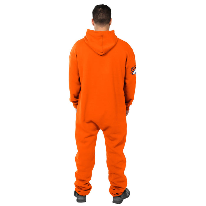 Forever Collectibles NFL Unisex Denver Broncos Logo Jumpsuit, Orange