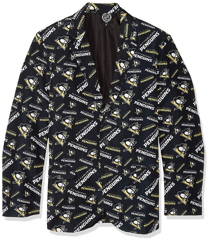 Forever Collectibles NHL Men's Pittsburgh Penguins Repeat Ugly Business Jacket