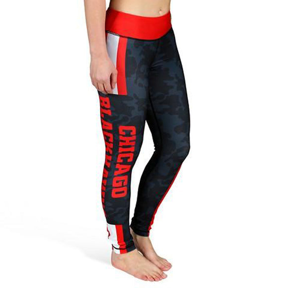 Forever Collectibles NHL Women's Chicago Blackhawks Stripe Leggings
