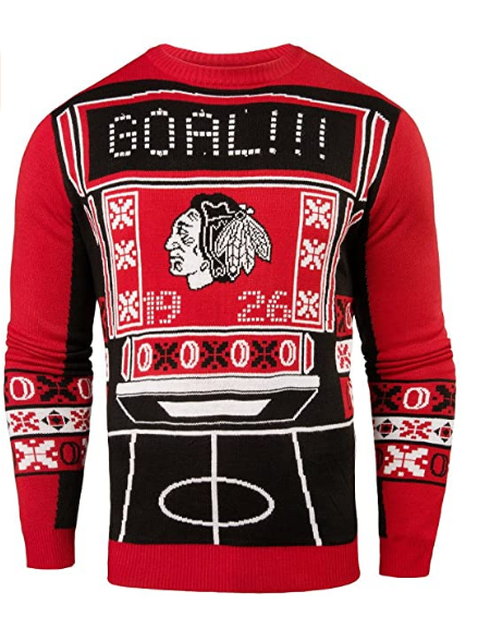 Forever Collectilbles NHL Men's Chicago Blackhawks Ugly Light Up Sweater