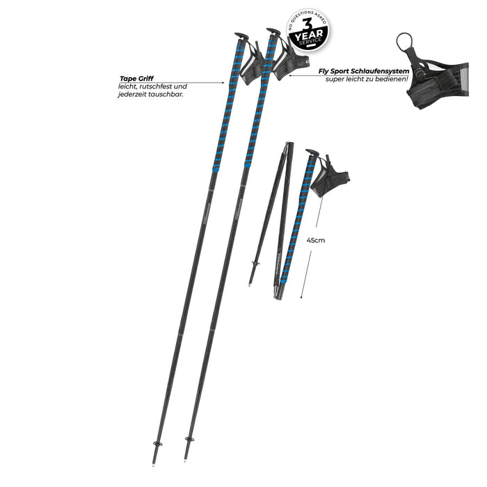 Komperdell Trekking Poles FXP Composite Trail BLUE