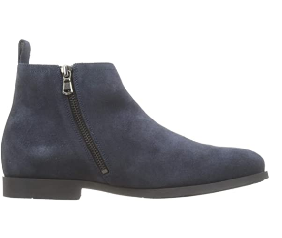 GEOX Men's U Kaspar C Slip On Chelsea Boots, Suede Navy