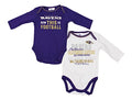 Gerber NFL Baby Baltimore Ravens 2 Pack Long Sleeve Bodysuit Creeper Set