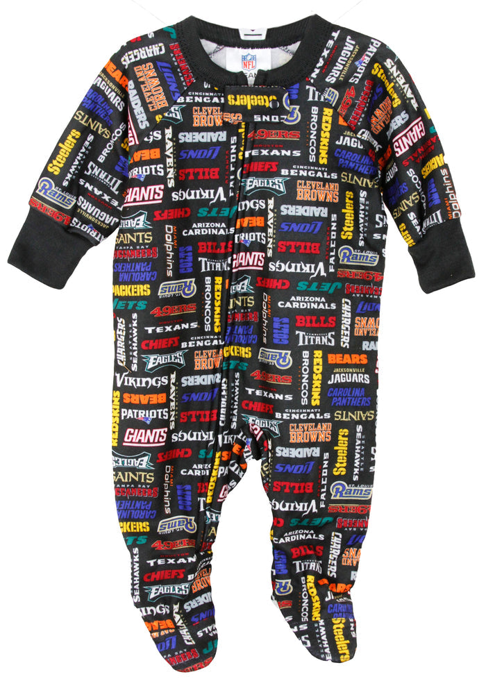 Gerber NFL Football Infant Baby and Toddler All Team Football Footed Sleeper
