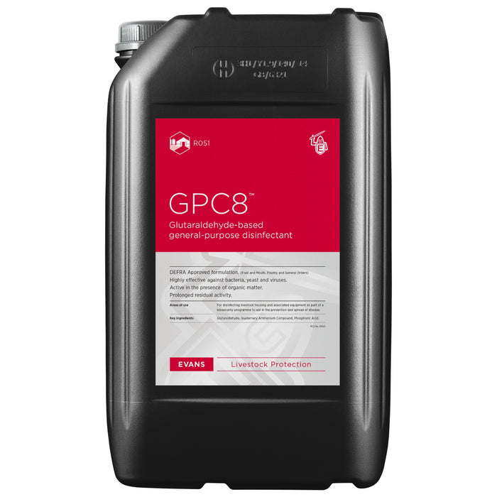 GPC8™ Glutaraldehyde-based Disinfectant | 25L, 200L & 1000L