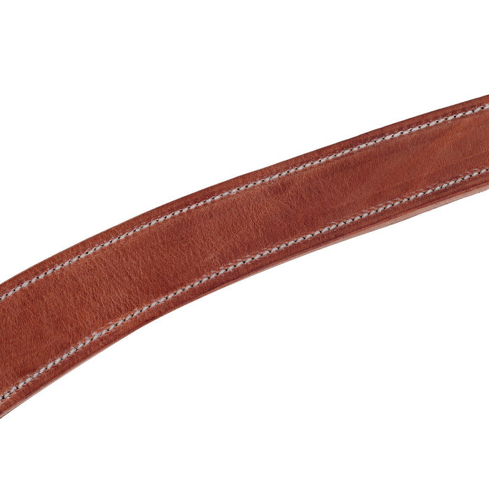 Harness Leather Contoured Ring-in-Center Breast Collar