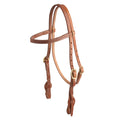 Hermann Oak Harness Leather Quick Change Headstall with Leather Tab Ends
