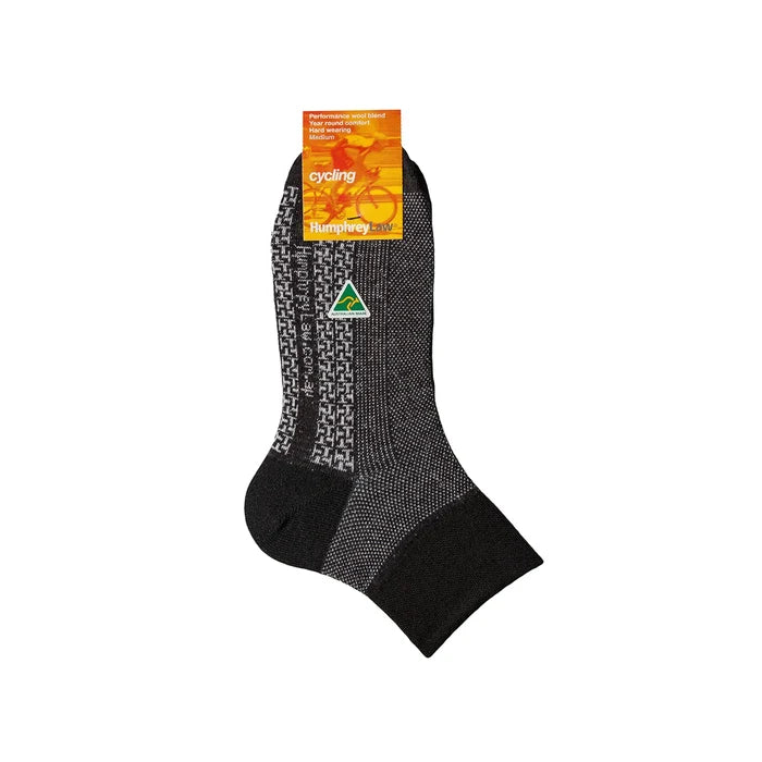 Humphrey Law Merino Socks S / Black Humphrey Law 27B Merino Wool Ankle Socks - CYCLING OM27BBS