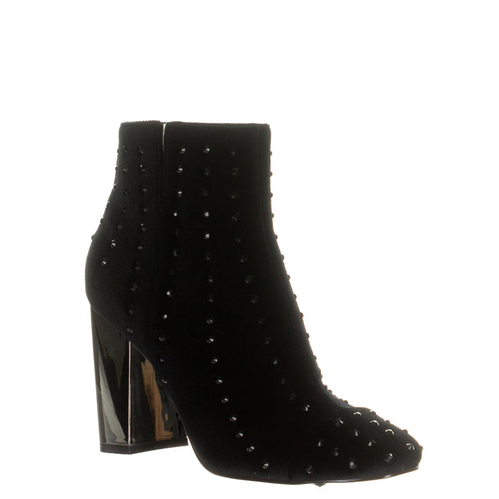 Kendall + Kylie Women's Tiaa-3 Velvet Studded Bootie, Black