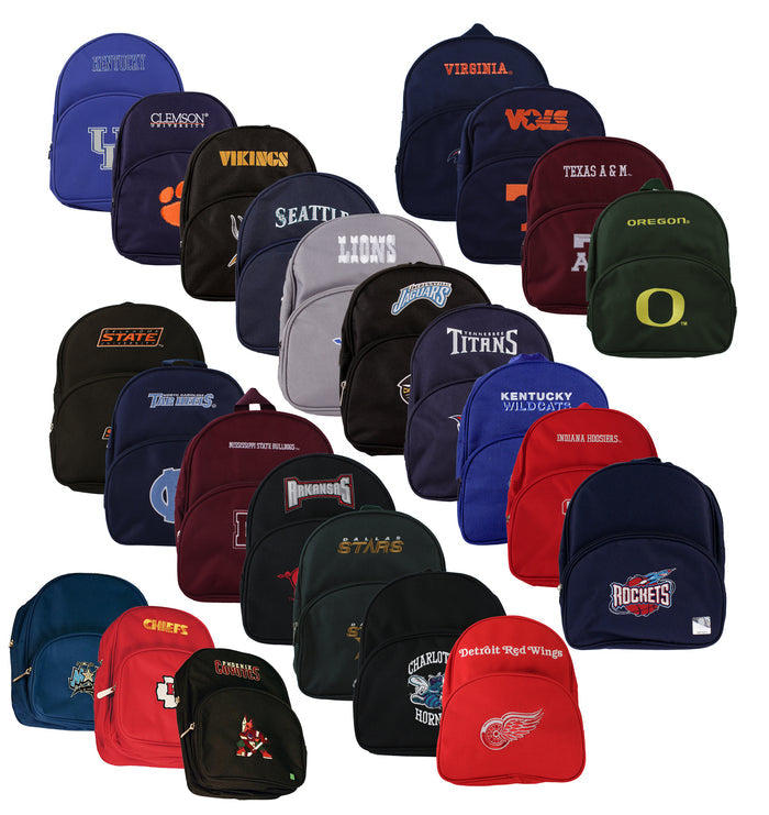 Kids NFL, NCAA, NHL, NBA Mini Backpack- Red Wings, Vikings, Cowboys, Magic Etc.