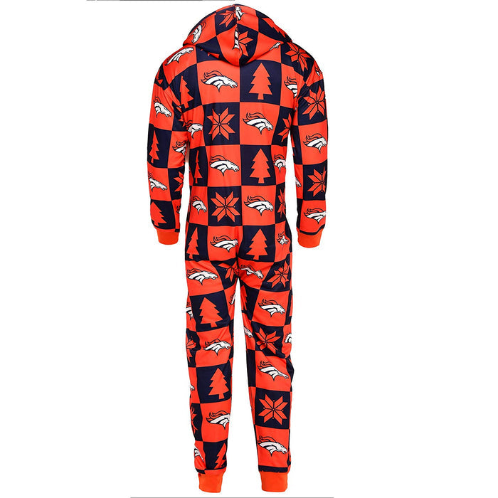 KLEW NFL Men's Denver Broncos Ugly Holiday Suit