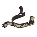 Ladies' Antiqued Show Spur with German Silver Floral Trim