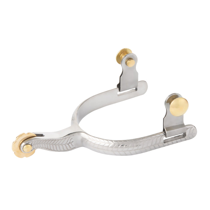 Ladies' Roping Spur with Engraved Band, 2" Shank