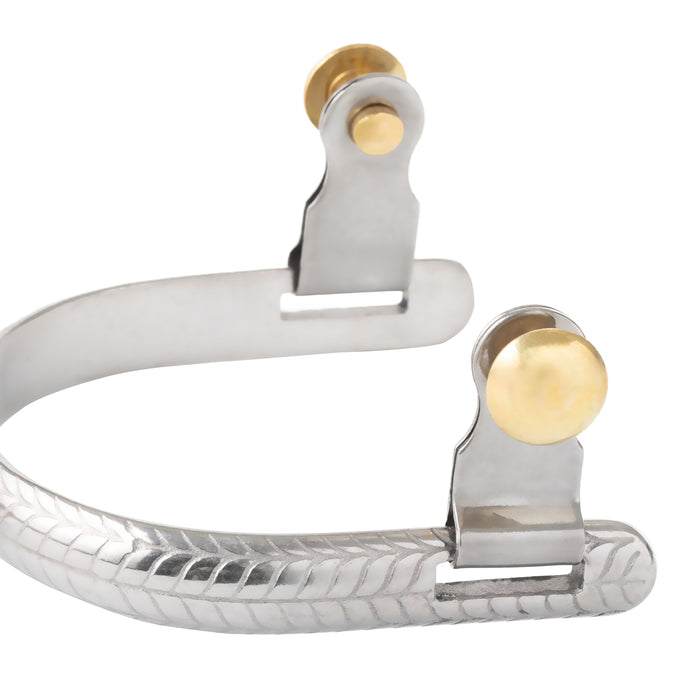 Ladies' Roping Spur with Engraved Band, 2" Shank