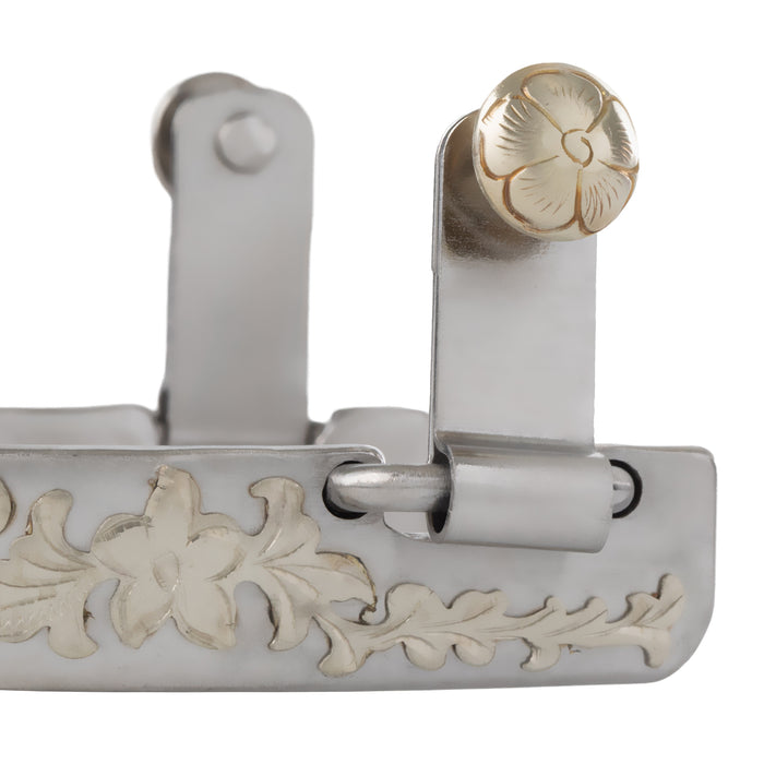 Ladies' Spur with German Silver Floral Trim