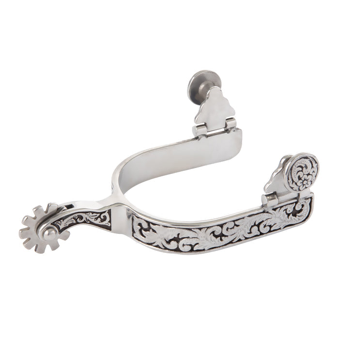 Ladies' Western Spurs with Engraving and Black Accents