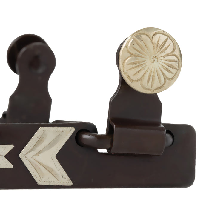 Men's Chap Guard Spurs with Engraved German Silver Trim