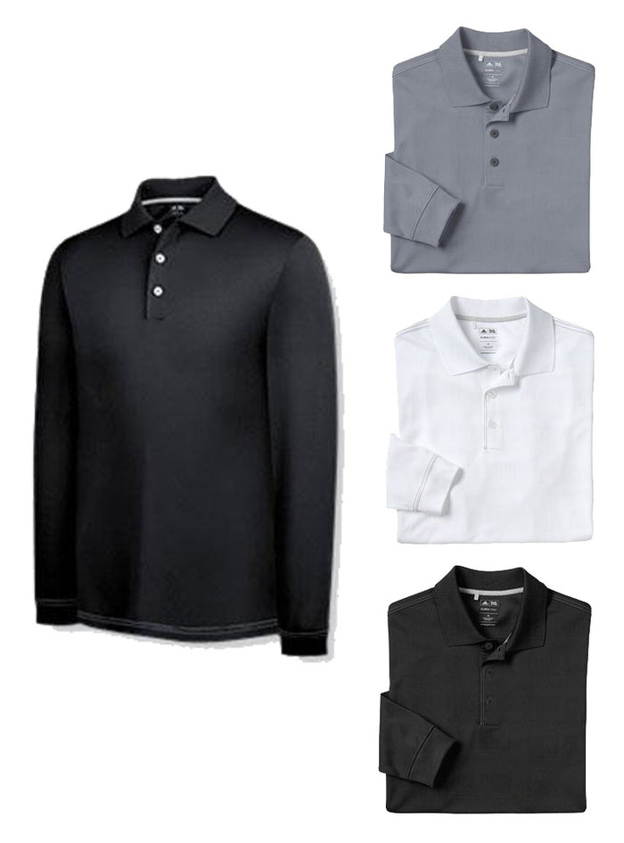 Adidas Men's ClimaCool Long Sleeve Pique Polo, Color Options