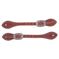 Mens Flared Buttered Harness Leather Spur Straps,