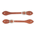 Mens Flared Harness Leather Spur Straps, Russet