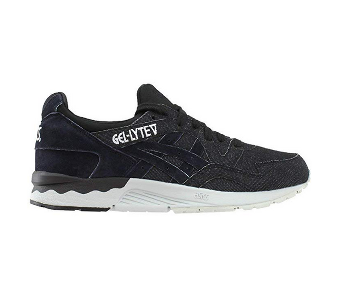 ASICS Mens Gel-Lyte V Casual Sneakers, Mid Grey / Black