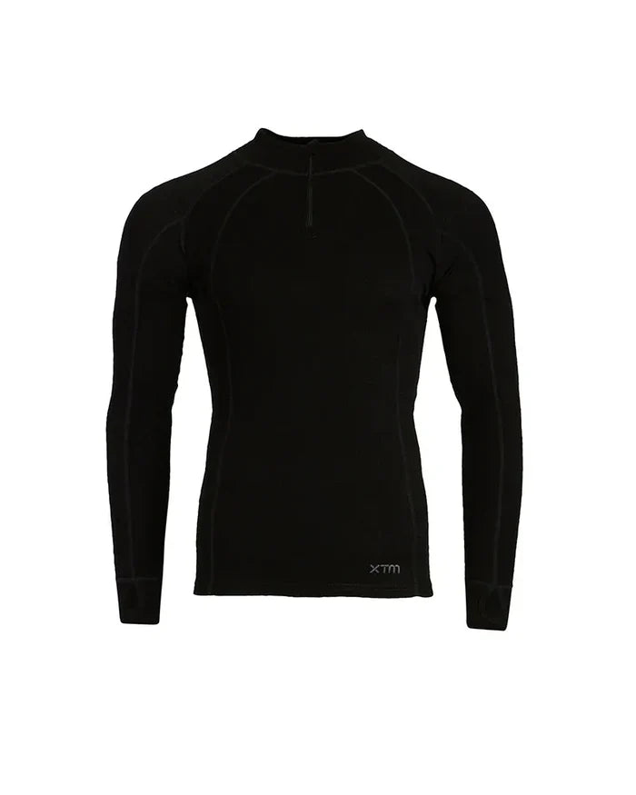 XTM Performance Men's Thermal Top Black / S Men's Merino 230 Wool Zip Neck Thermal Top MM003-BLK-S