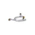 Men's Roping Spurs with Plain 5/8" Band, Rosebud Rowel