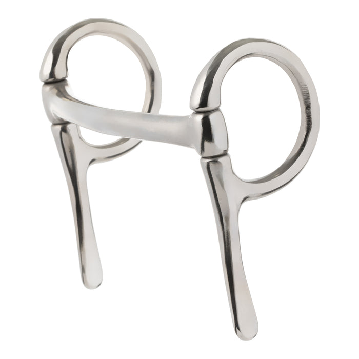 Miniature Half Cheek Driving Bit, 3-1/2" Mullen Mouth, Nickel Plated