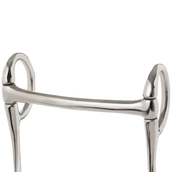 Miniature Half Cheek Driving Bit, 3-1/2" Mullen Mouth, Nickel Plated
