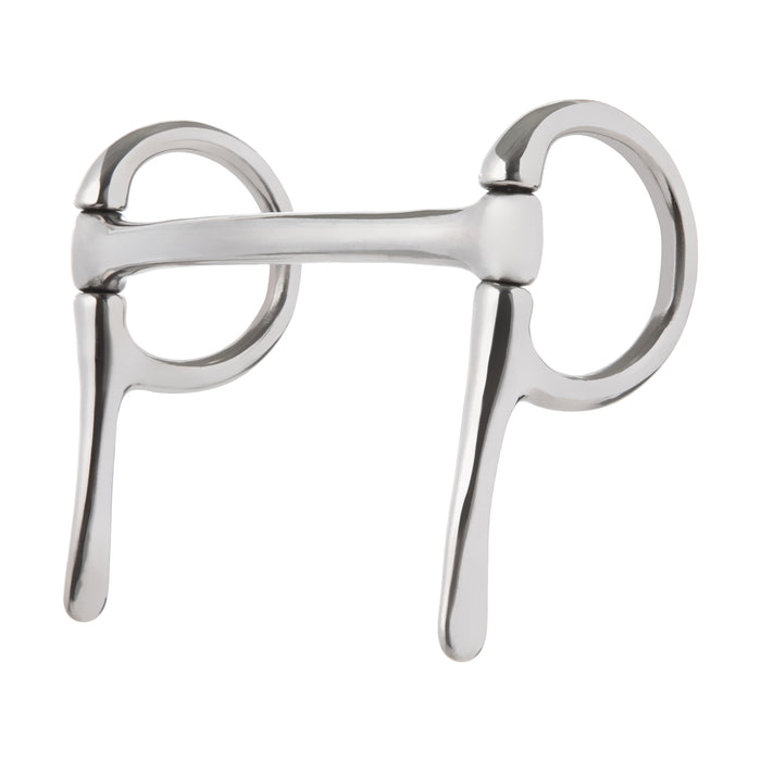 Miniature Half Cheek Driving Bit, 3-1/2" Mullen Mouth, Stainless Steel
