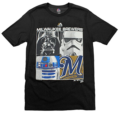 MLB Youth Milwaukee Brewers Star Wars Main Character T-Shirt, Black