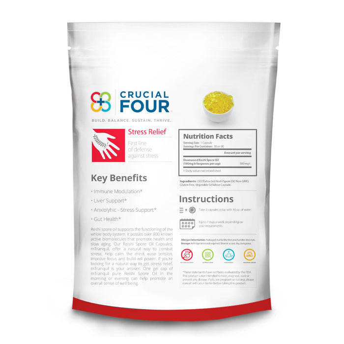 mTranquil | CO2 Extracted Reishi Spore Oil Capsules
