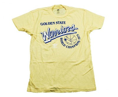 Adidas NBA Basketball Men's Golden State Warriors Shirt Tee - Yellow