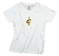 Adidas NBA Women's Cleveland Cavaliers Lightweight V-Neck Tee T-Shirt, White