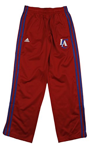 Adidas NBA Youth Boy's Los Angeles Clippers 3-Stripe Track Pants, Red