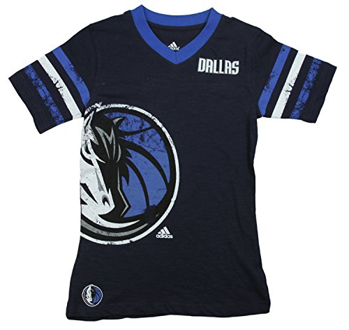 Adidas NBA Youth Girl's Dallas Mavericks Dirk Nowitzki #41 Replica Jersey Tee, Navy