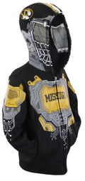 NCAA College Youth Boys Missouri Basketball Full Zip Masked Sweatshirt Hoodie