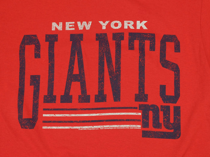 New York Giants NFL Football Men's Fundamentals Logo T-Shirt Tee Top, Red