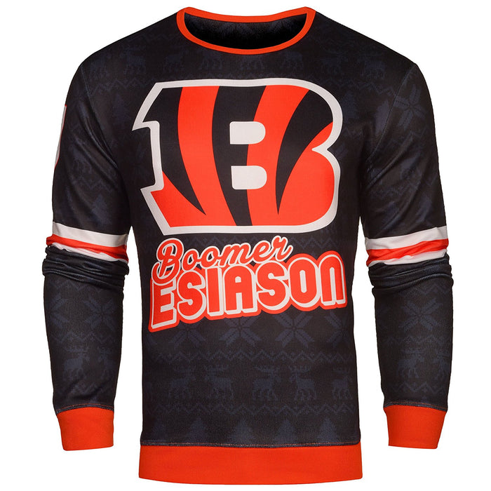 NFL Men's Cincinnati Bengals Boomer Esiason #7 Retired Player Ugly Sweater