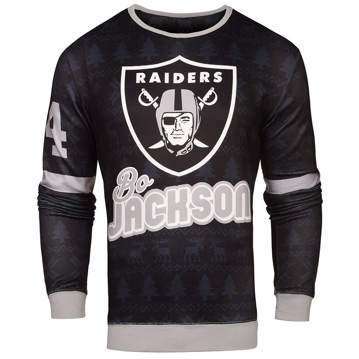 NFL Men's Los Angeles Raiders Bo Jackson #34 Retired Player Ugly Sweater