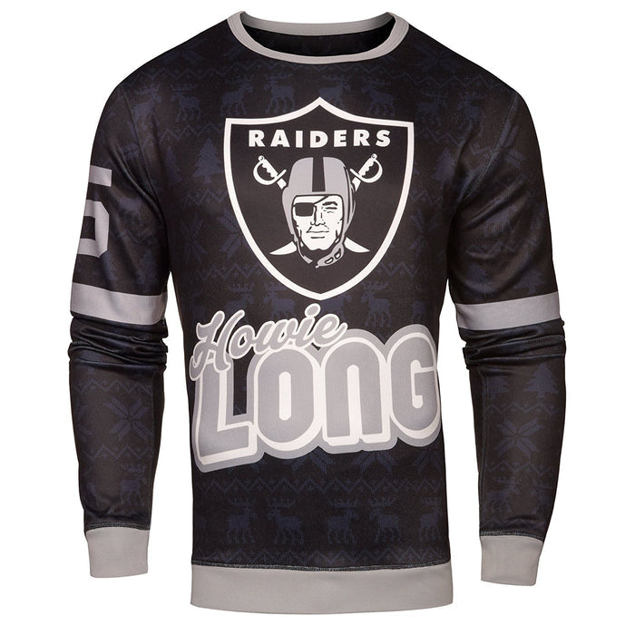NFL Men's Oakland Raiders Howie Long #75 Retired Player Ugly Sweater