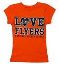NHL Toddler Girls Philadelphia Flyers Love Shirt - Orange