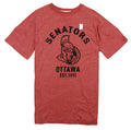 NHL Youth / Little Kids Ottawa Senators Short Sleeve Vintage Graphic T-Shirt, Brick Red