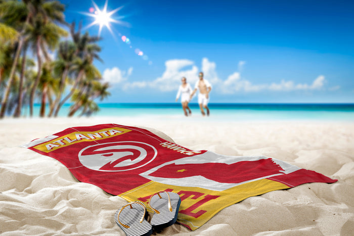 Northwest NBA Atlanta Hawks State Line Beach Towel