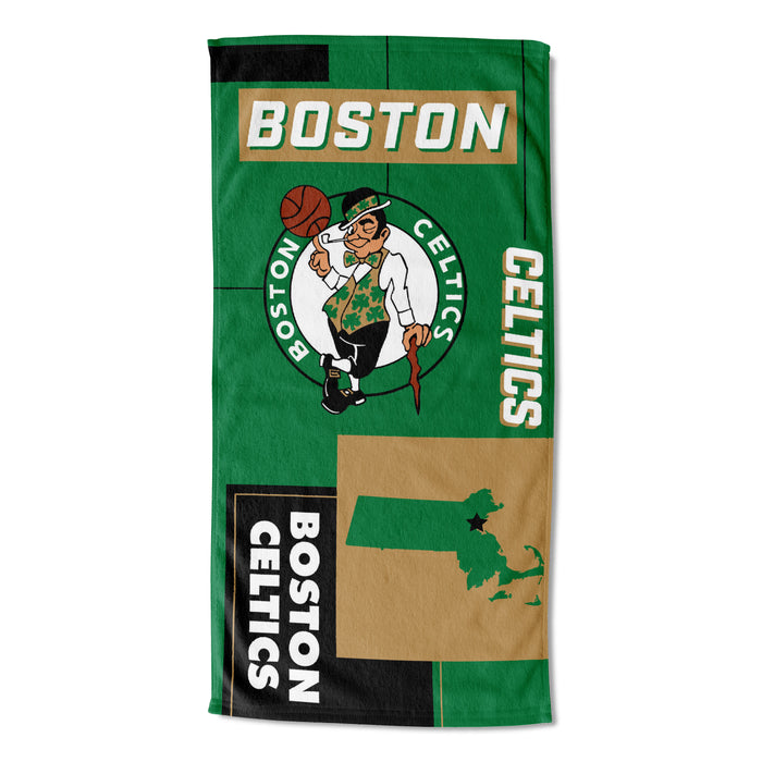 Northwest NBA Boston Celtics State Line Beach Towel