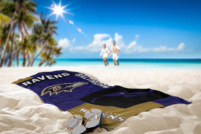 Northwest NFL Baltimore Ravens State Line Beach Towel
