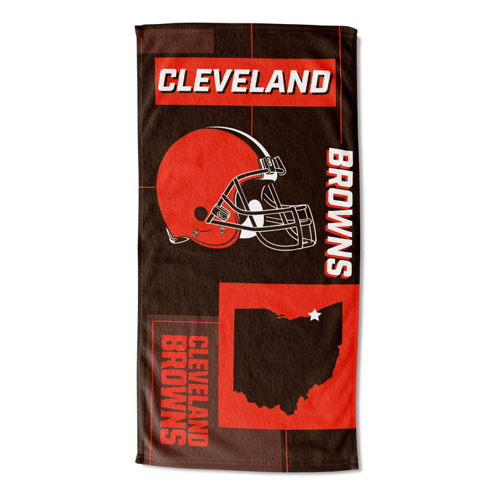 Northwest NFL Cleveland Browns State Line Beach Towel